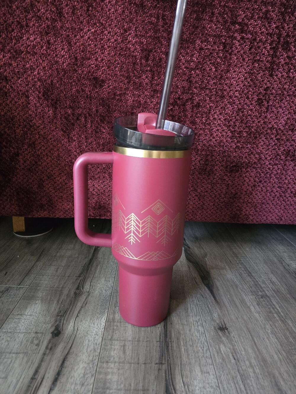 Stanley 40 Oz Cranberry Winterscape Tumbler